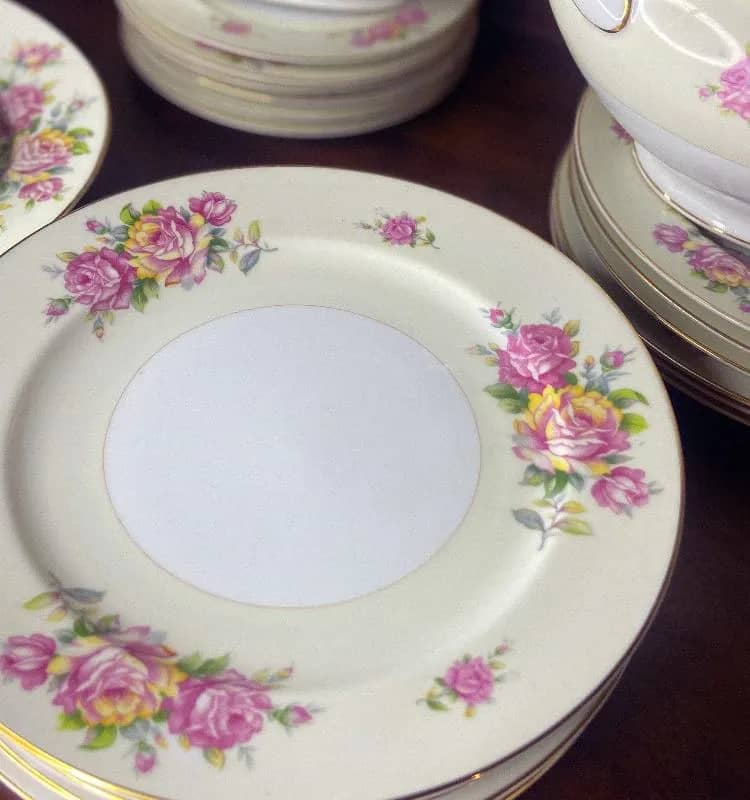 Imagem da campanha Rifa para o RS -> conjunto de 6 pratos + o envio para o ganhador