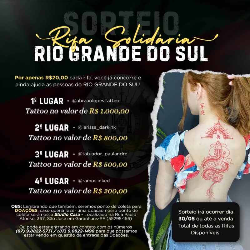 Imagem da campanha RIFA SOLIDÁRIA - Rio Grande do Sul - (STUDIO LOGO GREGO)