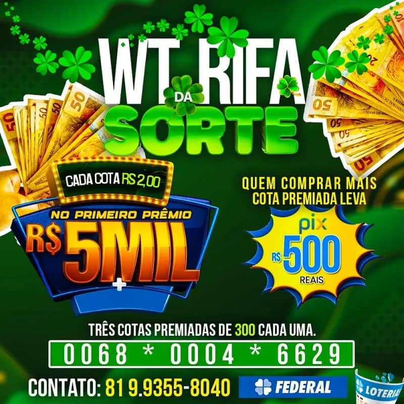 Imagem da campanha WT Rifa da Sorte
