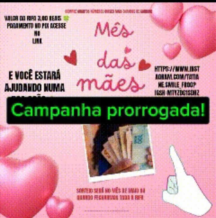Imagem da campanha PRÊMIO DE 500,00 REAIS PIX MÊS DAS MÃES