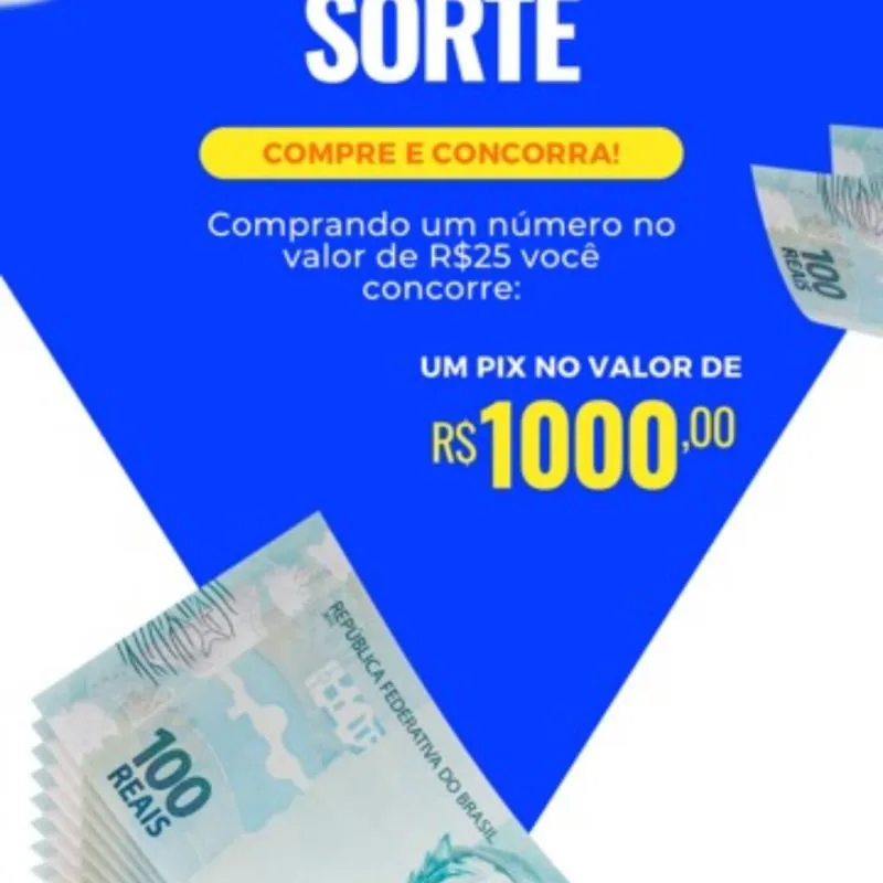 Imagem da campanha Rifa da Sorte - Prêmio pix de 1000 para o ganhador pela loteria federal 🍀