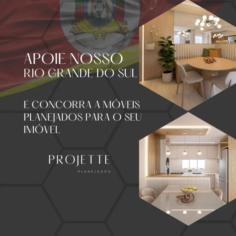 Imagem da campanha Apoie Nosso Rio Grande , Concorra a Móveis planejados ou prêmio em dinheiro