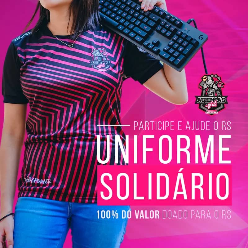 Imagem da campanha Uniforme Solidário - Athena's Esports