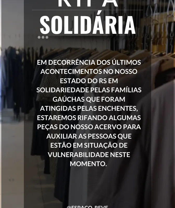 Imagem da campanha Rifa da REVE