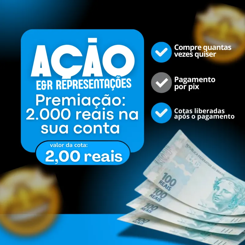 Imagem da campanha AÇÃO E&R REPRESENTAÇÕES