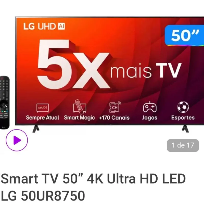 Imagem da campanha Smart TV 50" 4K Ultra HD LG