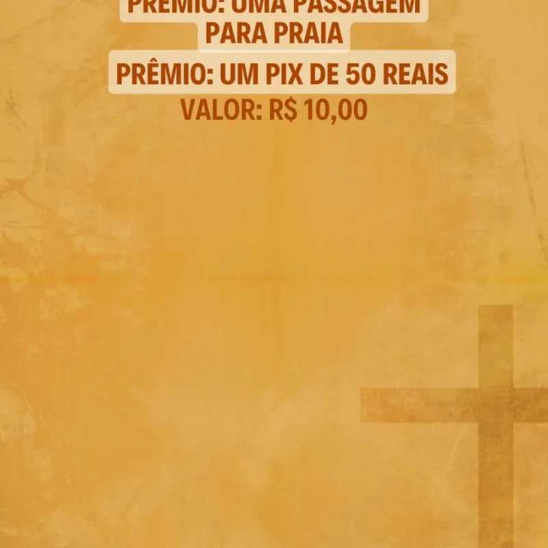 Imagem da campanha Rifa em prol dos jovens.