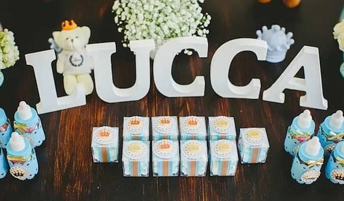 Imagem da campanha Chá de bebê do Lucca