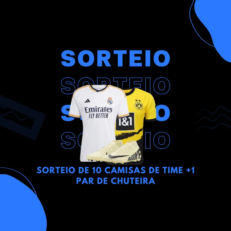 Imagem da campanha Ação de 10 camisas de time +1 par de chuteira