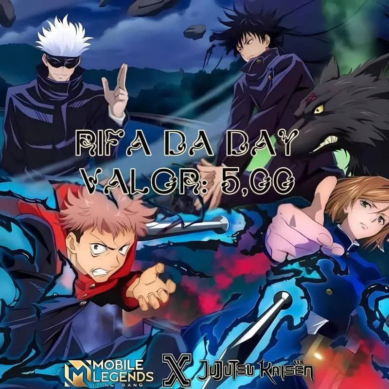 Imagem da campanha Sorteio de skins jujutsu kaisen (MOBILE LEGENDS: BANG BANG)