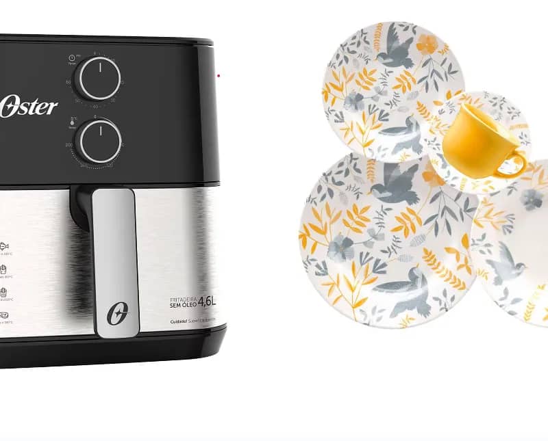 Imagem da campanha Ação entre Amigos - 01 Air Fryer Oster e 01 Aparelho de Jantar de Porcelana