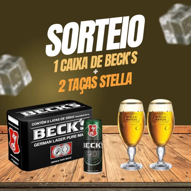 Imagem da campanha 4 Kits - 1 caixa Beck’s + 2 Taças Stella