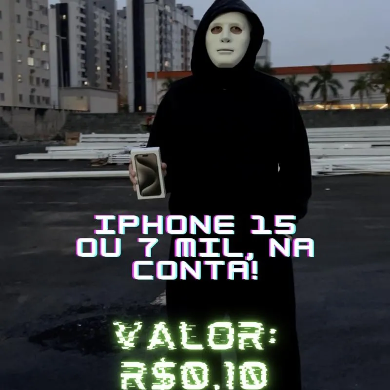 Imagem da campanha Rifa Iphone 15 Pro max ou 7 Mil na Conta!