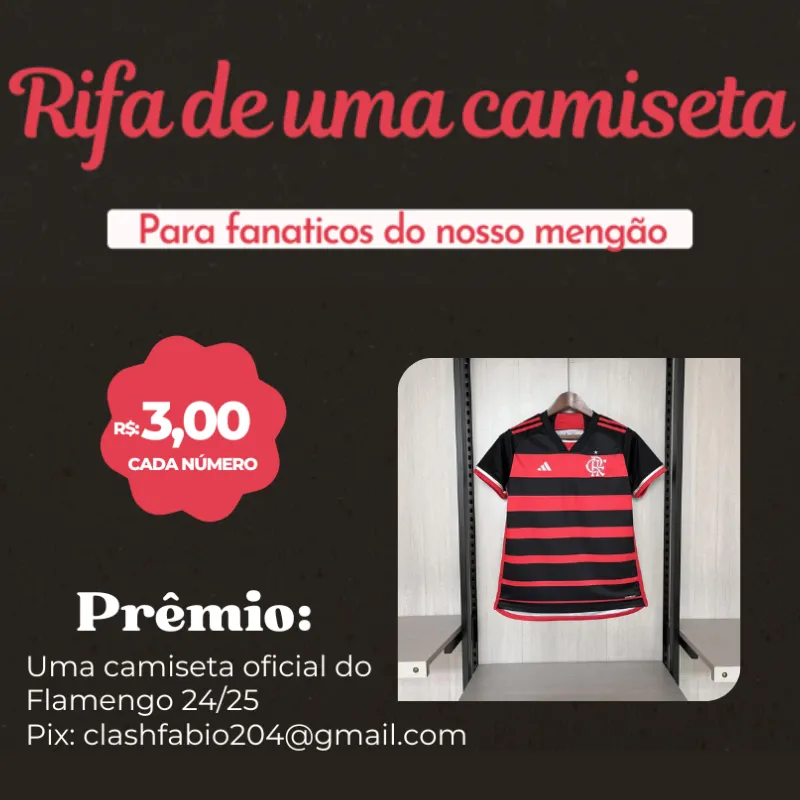 Imagem da campanha Rifa Camiseta do Flamengo