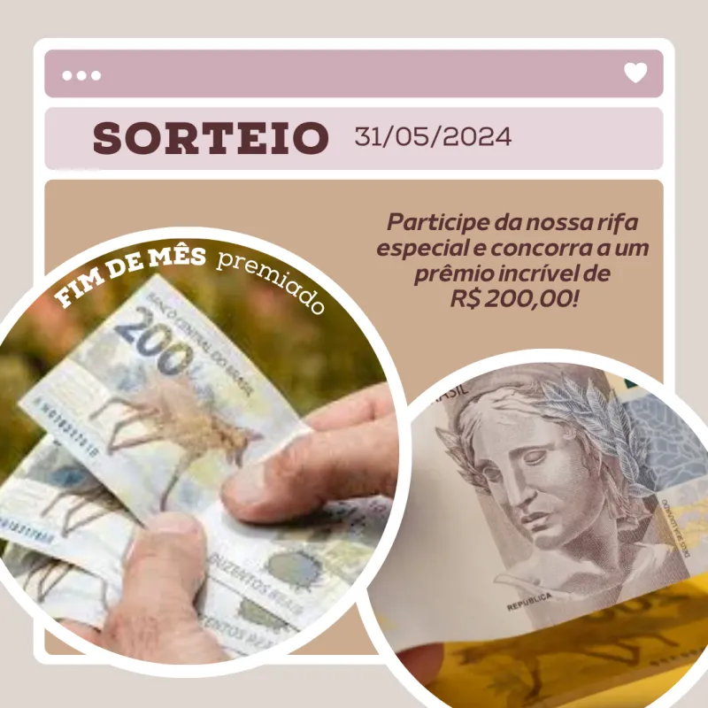 Imagem da campanha FIM DE MÊS PREMIADO.