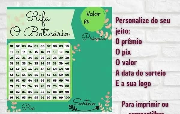 Imagem da campanha Rifa o boticário