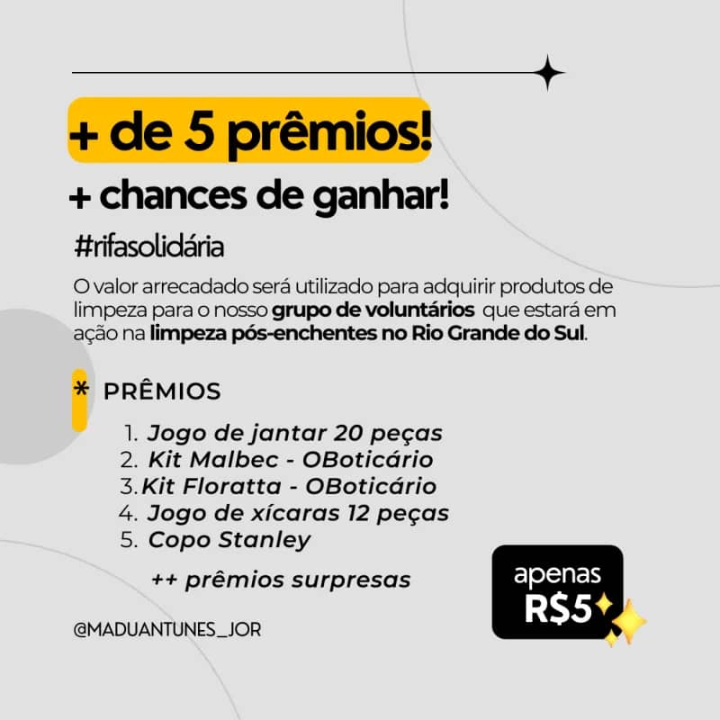 Imagem da campanha Voluntários - Limpeza pós-enchentes CWB - PR/RS