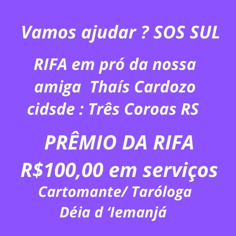 Imagem da campanha SOS, RS (VAMOS AJUDAR, THAÍS CARDOSO)