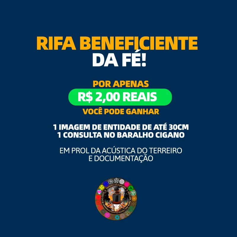 Imagem da campanha RIFA BENEFICIENTA DA FÉ - EM PROL DA ACÚSTICA DO TERREIRO