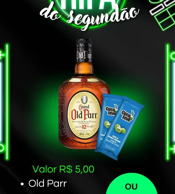 Imagem da campanha OLD PARR+2 GELOS SABORIZADOS OU 160,00 NO PIX