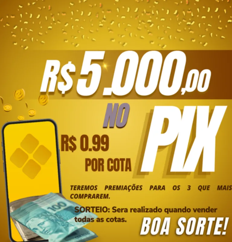 Imagem da campanha 5000 mil reais no pix