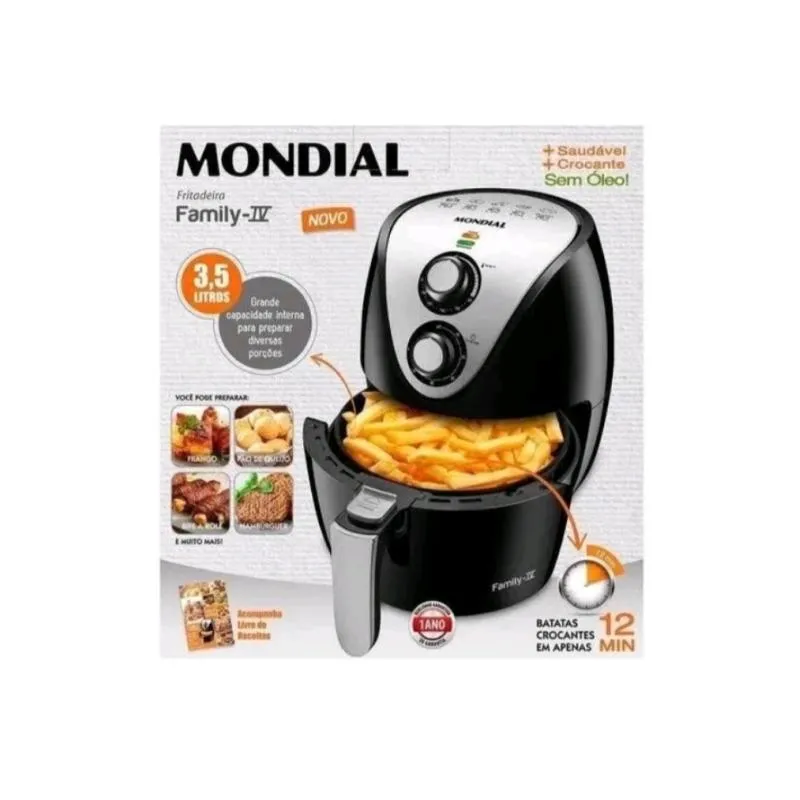 Imagem da campanha Fritadeira elétrica SemÓleo / Air Fryer / Mondial 3,5l
