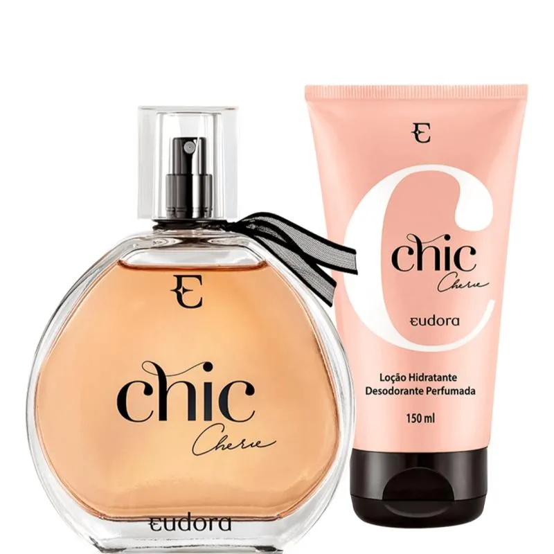 Imagem da campanha Perfume chic Eudora 95ml + loção hidratant 150 ml
