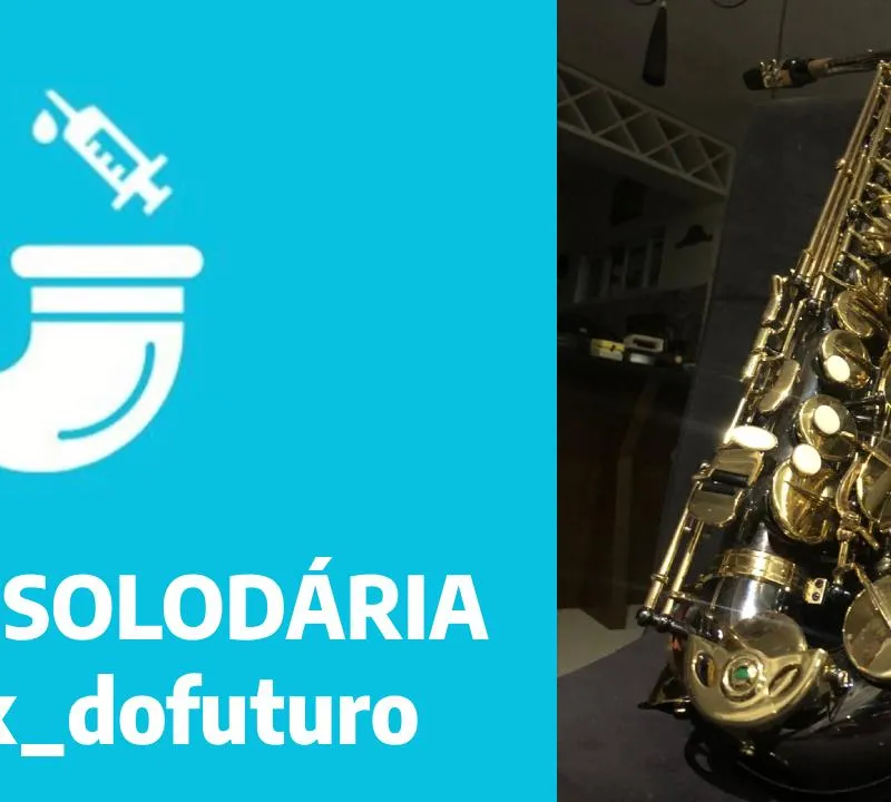 Imagem da campanha Rida Solidária @SAX_DOFUTURO