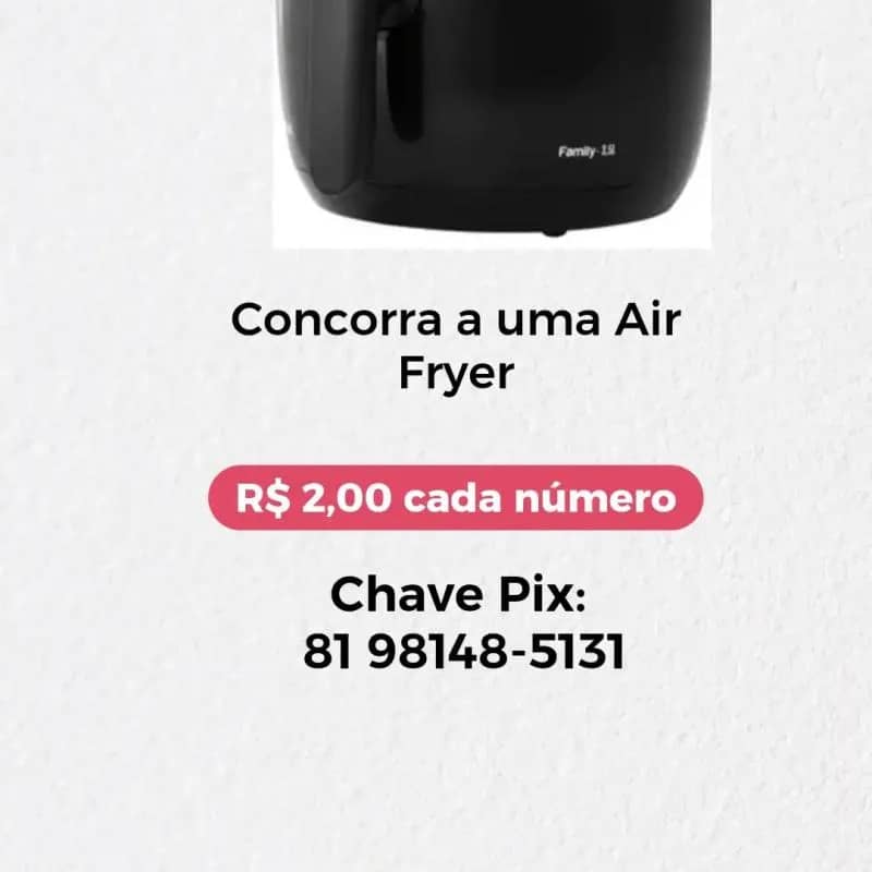 Imagem da campanha Ganhe sua Air Fryer