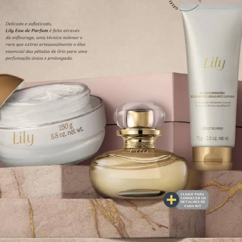 Imagem da campanha Kit o Boticário Lily