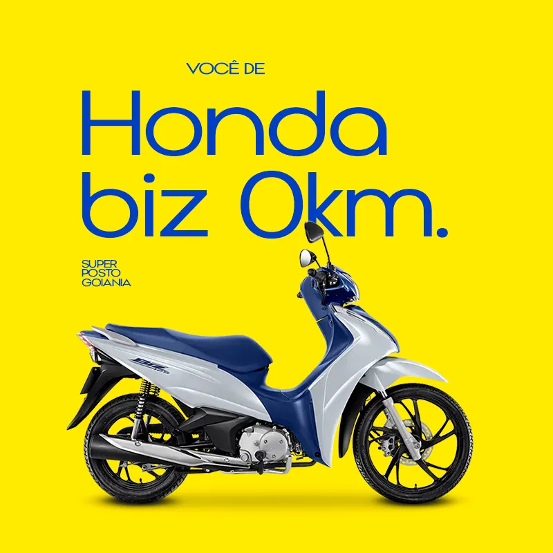 Imagem da campanha Honda Biz 0 KM ou R$10 mil!