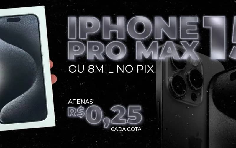 Imagem da campanha Iphone 15 Pro Max
