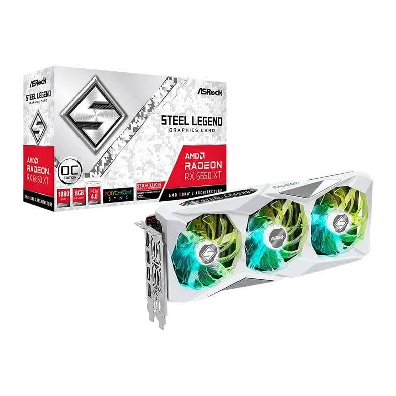 Imagem da campanha PLACA DE VIDEO ASROCK RADEON RX 6650 XT STEEL LEGEND OC, 8GB, GDDR6, 128-BIT
