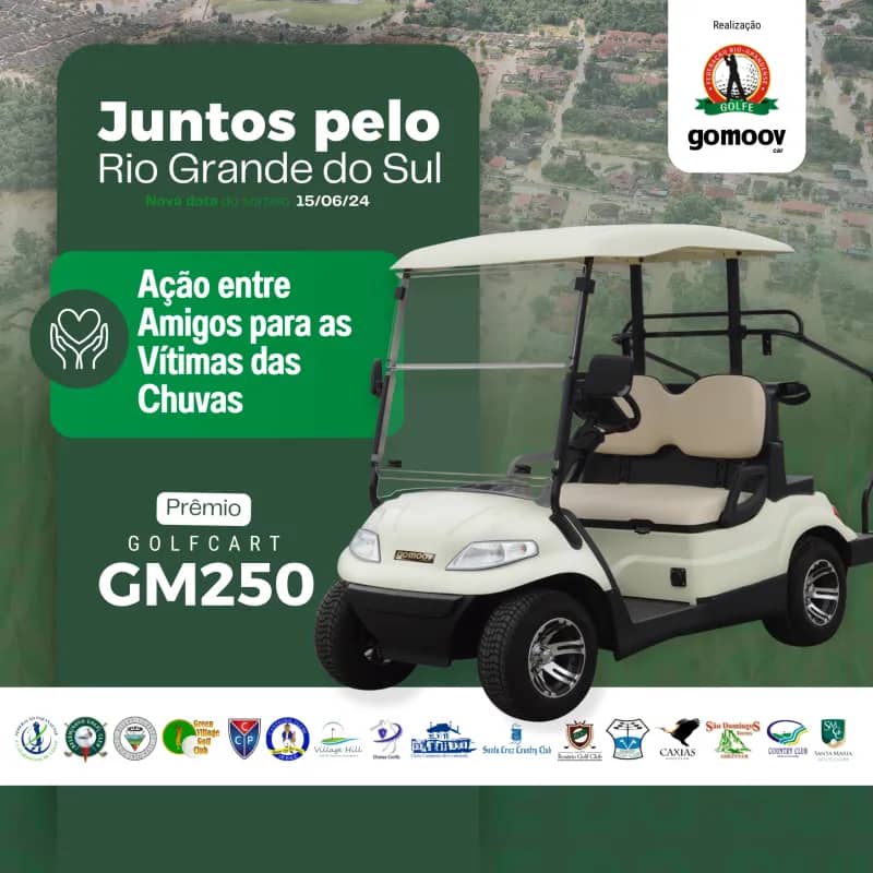 Imagem da campanha PRORROGADO - SORTEIO DE CARRO DE GOLFE - AUXÍLIO ÀS VÍTIMAS DA ENCHENTE NO RS