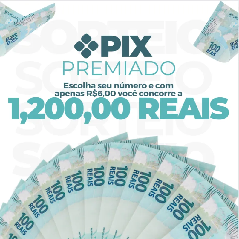 Imagem da campanha Sorteio 1200 no pix