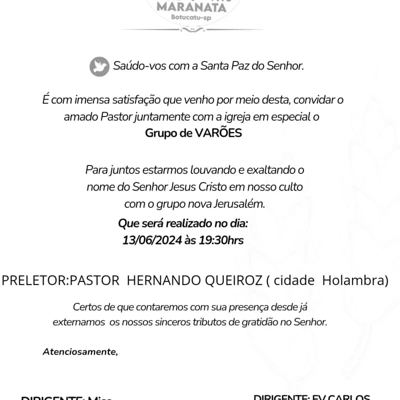 Imagem da campanha Culto