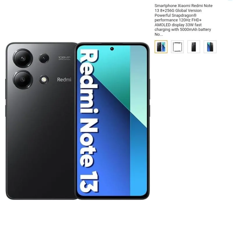 Imagem da campanha Smartphone Xiaomi Redmi Note 13 - 8gb ram e 256gb armazenamento