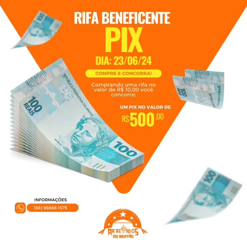 Imagem da campanha RIFA BENEFICENTE JUNINA ARRETADOS DO SERTÃO