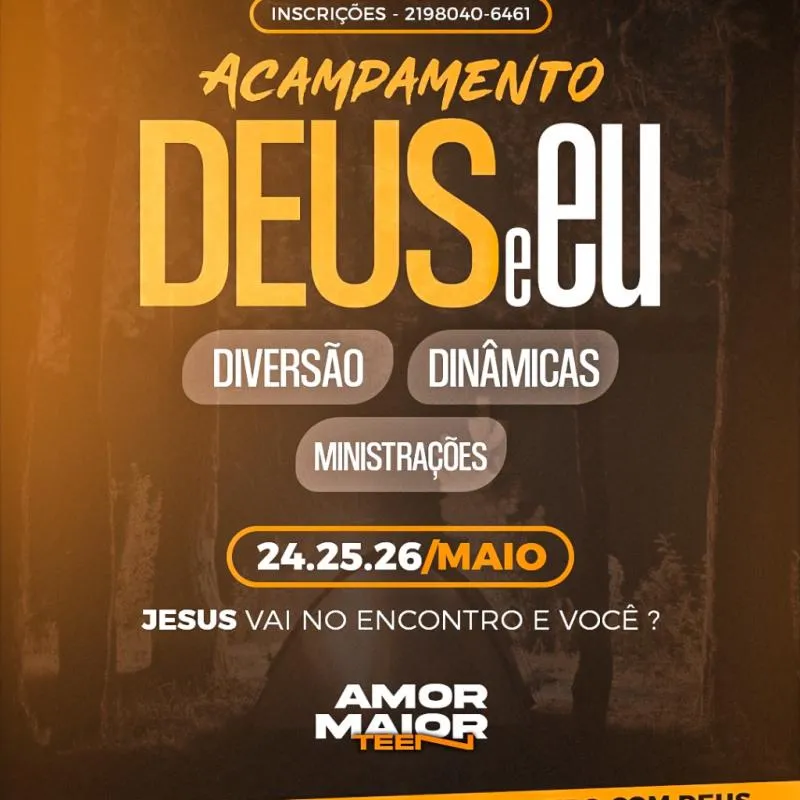 Imagem da campanha Sorteio Acampa