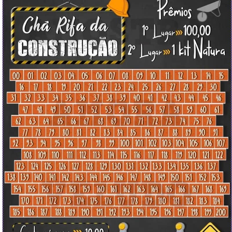 Imagem da campanha Chá rifa contrução