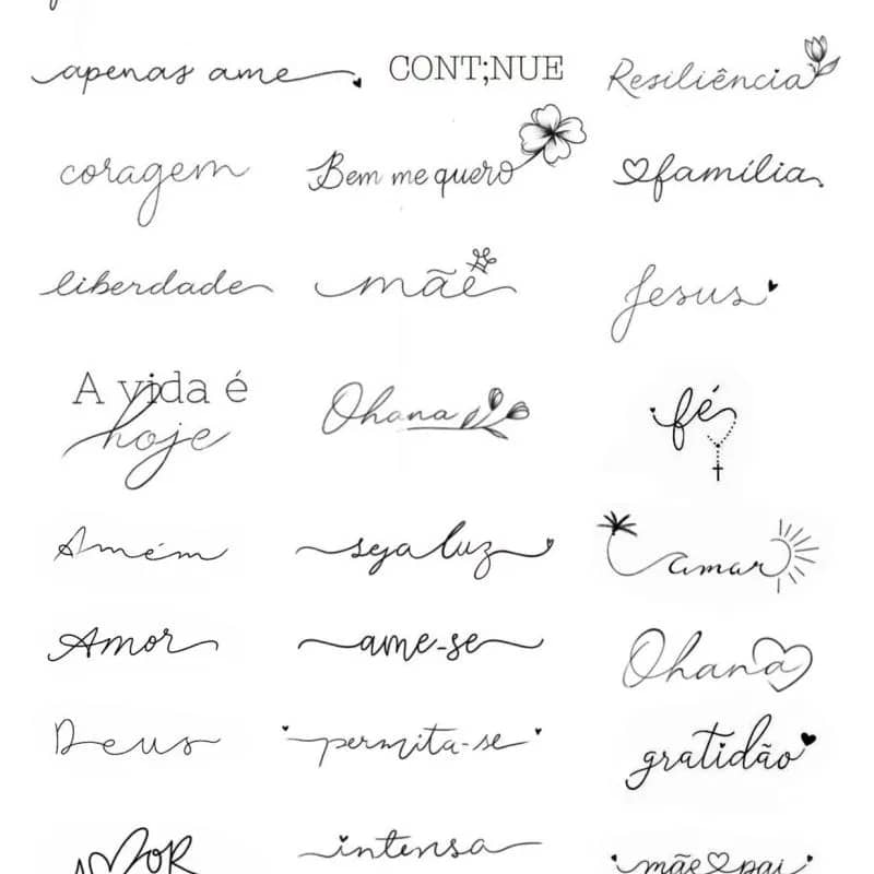 Imagem da campanha 6 tatuagens MINIMALISTA