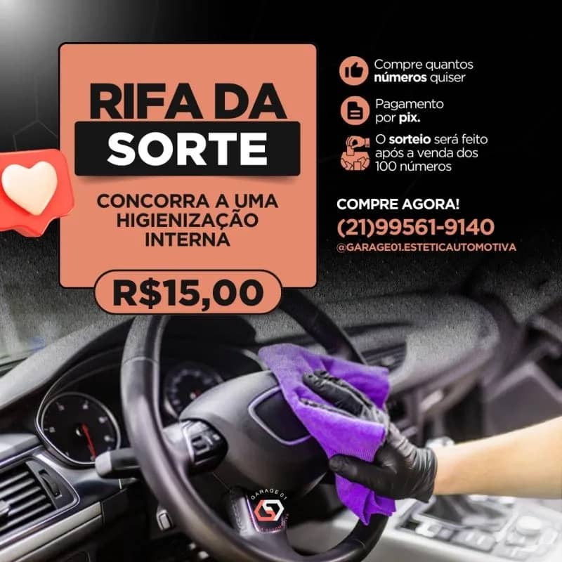 Imagem da campanha Higienização interna completa ou R$ 300,00 no PIX