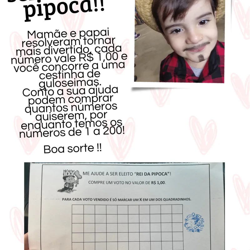 Imagem da campanha Brenno para rei da pipoca