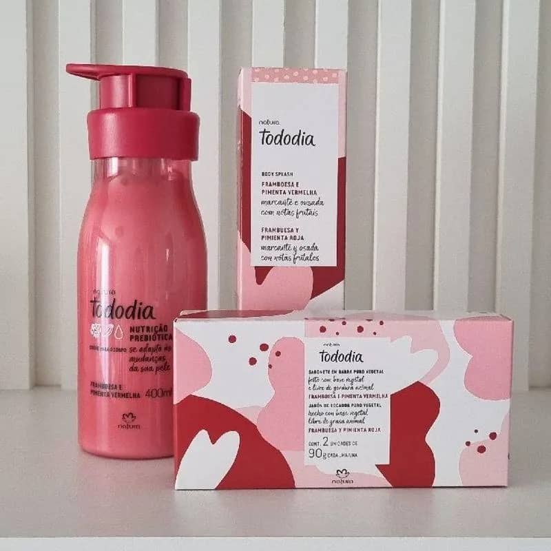 Imagem da campanha Kit Natura Todo Dia Framboesa e Pimenta Vermelha - Dia dos Namorados