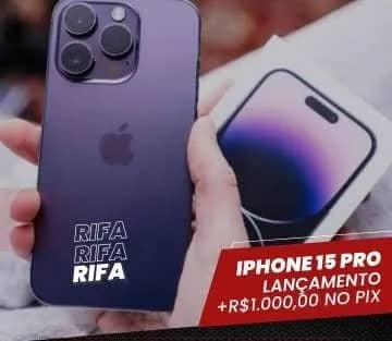 Imagem da campanha iPhone 15 pro + 1.000 No Pix 🥇✅