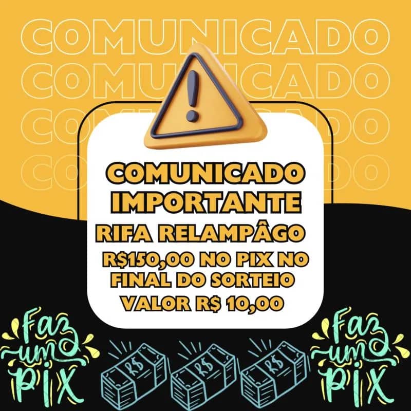Imagem da campanha SORTEIO PIX 150,00