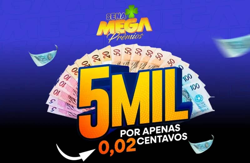 Imagem da campanha 5 mil reais no pix por apenas 0,02 centavos