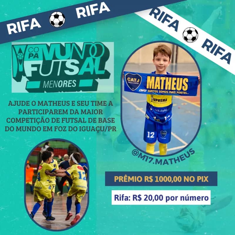 Imagem da campanha Matheus em Foz do Iguaçu/PR | Futsal