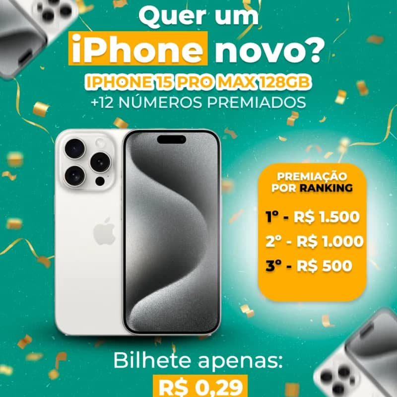 Imagem da campanha iPhone 15 PRO MAX