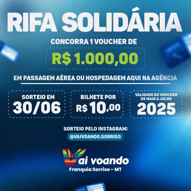 Imagem da campanha Rifa solidária